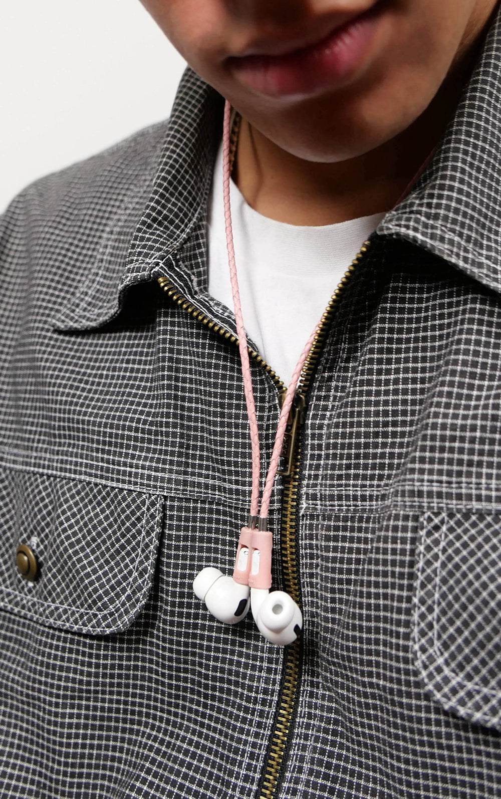حزام جلدي من TAPPER لسماعات AirPods و AirPods Pro - وردي