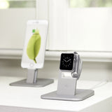 TWELVE SOUTH HiRise Charging Stand for Apple Watch Silver