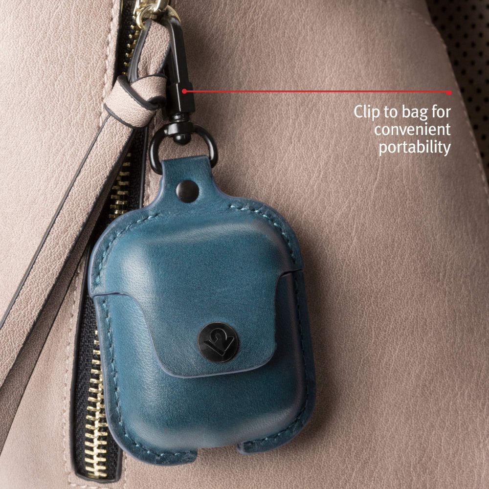 TWELVE SOUTH AirSnap Leather Protective Case for AirPods - Teal