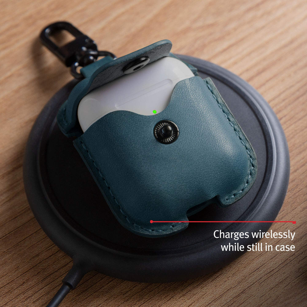 TWELVE SOUTH AirSnap Leather Protective Case for AirPods - Teal