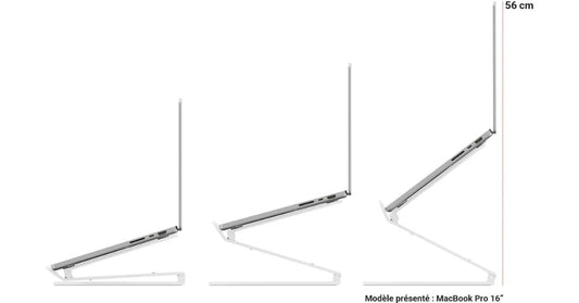 TWELVE SOUTH Curve Flex Ergonomic Height & Angle Adjustable Aluminum Laptop/MacBook Stand - Black