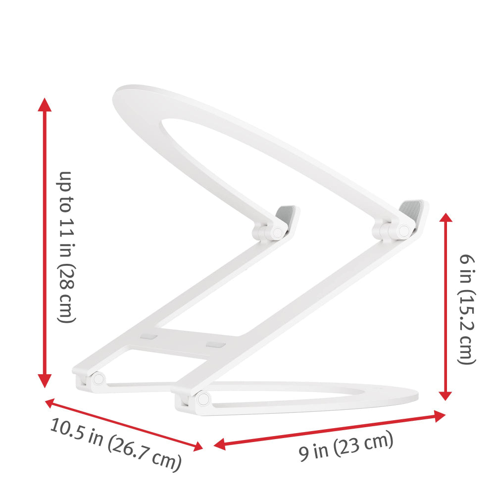 TWELVE SOUTH Curve Flex Ergonomic Height & Angle Adjustable Aluminum Laptop/MacBook Stand - White