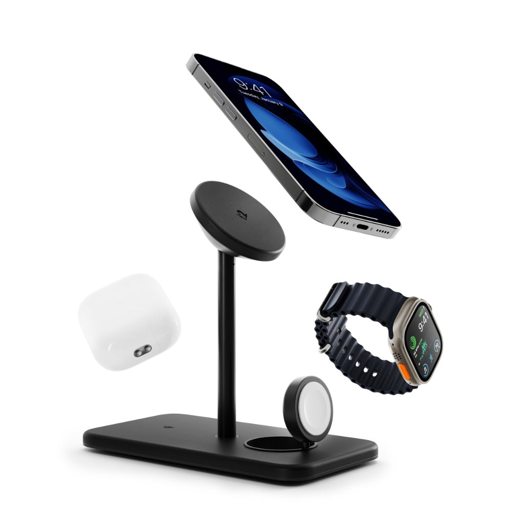 TWELVE SOUTH HiRise 3 Deluxe 3-in-1 Wireless Charger Stand