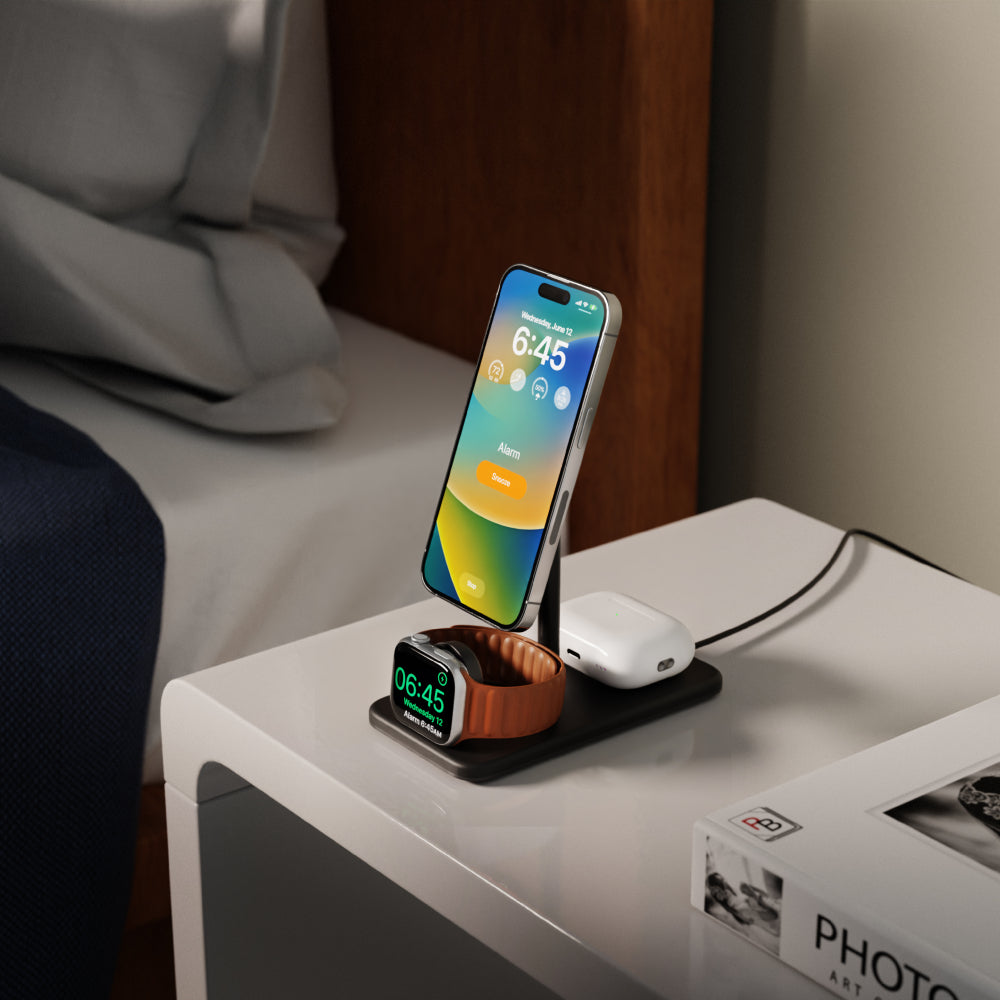 TWELVE SOUTH HiRise 3 Deluxe 3-in-1 Wireless Charger Stand