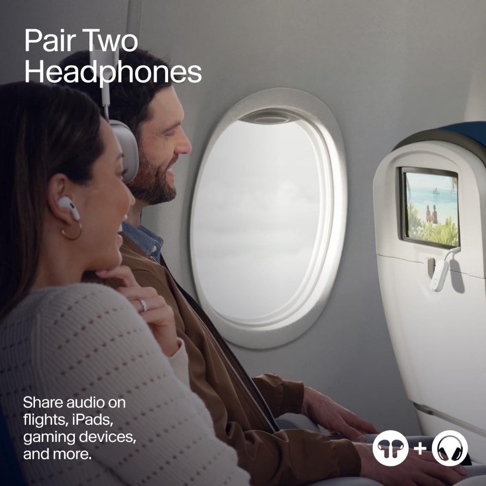 جهاز إرسال واستقبال بلوتوث AirFly Pro2 من TWELVE SOUTH، لون أبيض