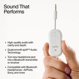 جهاز إرسال واستقبال بلوتوث AirFly Pro2 من TWELVE SOUTH، لون أبيض