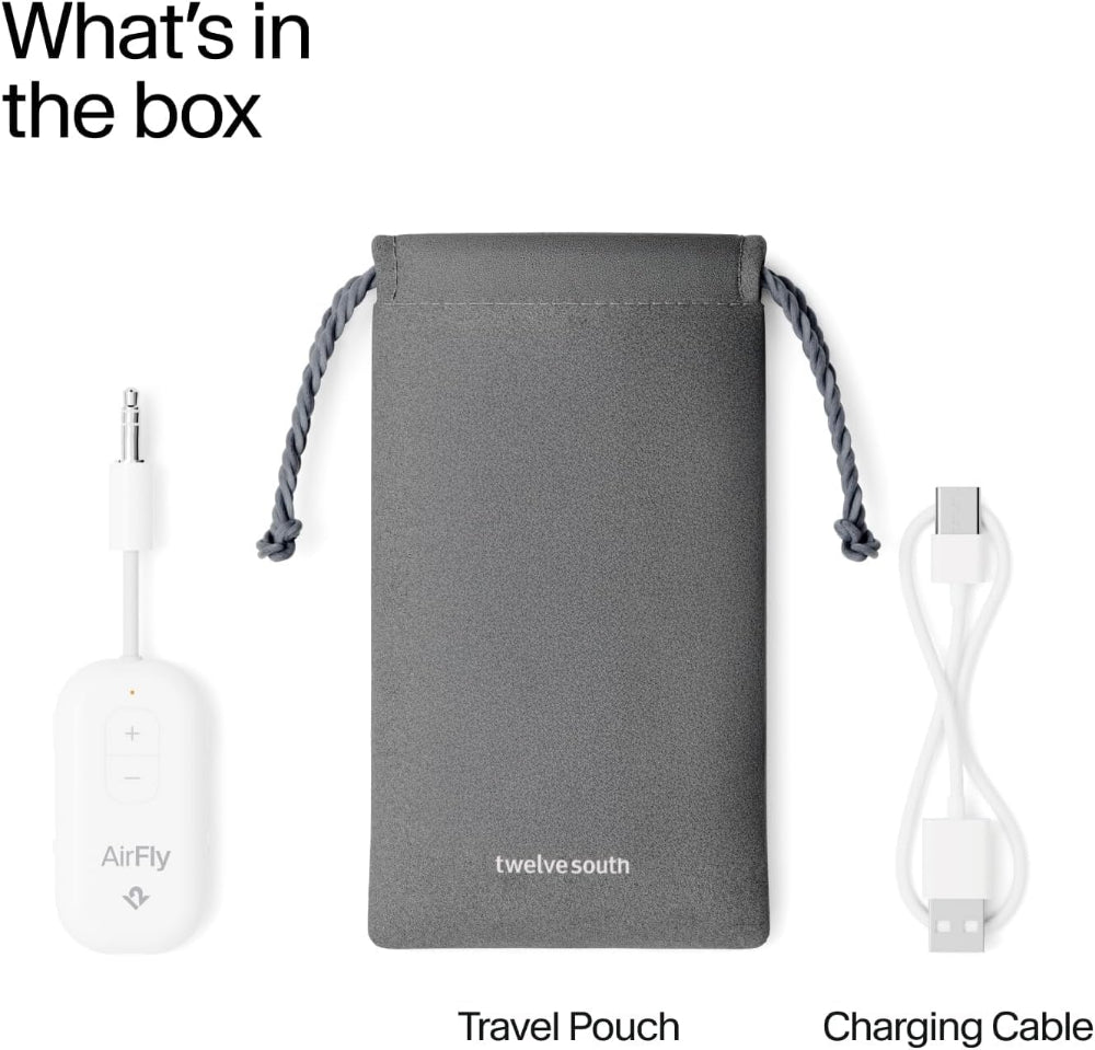 جهاز إرسال واستقبال بلوتوث AirFly Pro2 من TWELVE SOUTH، لون أبيض