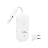 TWELVE SOUTH AirFly Pro2 Deluxe Bluetooth Transmitter/Receiver + Plane Audio Adapter + Premium Pouch White