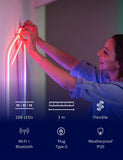 مجموعة TWINKLY FLEX للمبتدئين من 3M - أنبوب إضاءة مرن من الجيل الثاني مزود بـ 300 مصباح LED RGB يتم التحكم فيه عبر تطبيق - أبيض
