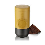 Wacaco MINIPRESSO GR2 - Portable Espresso Machine for Ground Coffee, Eco-Friendly, Made Using Biomass, 18 Bar Powerful Extraction, Ultra Light Weight, Integrated Water Tank System - Golden Ochre