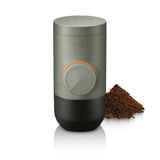 Wacaco MINIPRESSO GR2 - Portable Espresso Machine for Ground Coffee, Eco-Friendly, Made Using Biomass, 18 Bar Powerful Extraction, Ultra Light Weight, Integrated Water Tank System - Golden Ochre