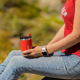 Wacaco Octaroma CLASSICO Vacuum Insulated Mug (180ml) - Double Wall Stainless Steel Coffee Travel Tumbler w/ Leakproof Drinking Lid, Reusable, Washable, BPA-Free, Hot & Cold - Red