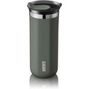 Wacaco Octaroma GRANDE Vacuum Insulated Mug (435ml) - Double Wall Stainless Steel Coffee Travel Tumbler w/ Leakproof Drinking Lid, Reusable, Washable, BPA-Free, Hot & Cold - Grey