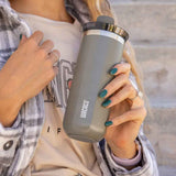 Wacaco Octaroma GRANDE Vacuum Insulated Mug (435ml) - Double Wall Stainless Steel Coffee Travel Tumbler w/ Leakproof Drinking Lid, Reusable, Washable, BPA-Free, Hot & Cold - Grey