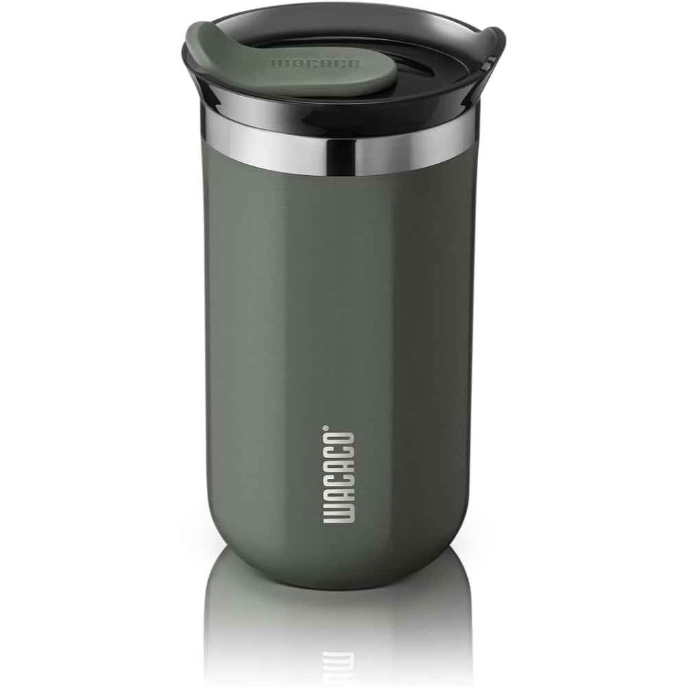 Wacaco OCTAROMA Vacuum Insulated Mug (300ml) - Double Wall Stainless Steel Vacuum Insulated Coffee Travel Mug with Leakproof Drinking Lid - Grey