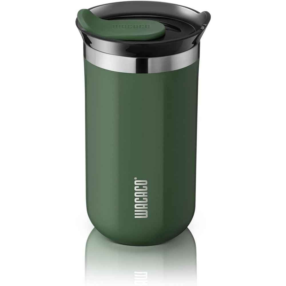 Wacaco OCTAROMA Vacuum Insulated Mug (300ml) - Double Wall Stainless Steel Vacuum Insulated Coffee Travel Mug with Leakproof Drinking Lid - Green