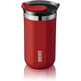 Wacaco OCTAROMA Vacuum Insulated Mug (300ml) - Double Wall Stainless Steel Vacuum Insulated Coffee Travel Mug with Leakproof Drinking Lid - Red