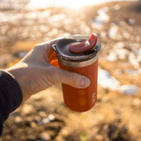 Wacaco OCTAROMA Vacuum Insulated Mug (300ml) - Double Wall Stainless Steel Vacuum Insulated Coffee Travel Mug with Leakproof Drinking Lid - Red