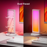 Nanoleaf Pegboard Desk Dock with LED Display| RGB Light Effects, Desk Storage, Connectivty, Stylish Desk Set-up for Gen Z, Compatible with Mac & Windows - White