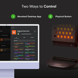 Nanoleaf Pegboard Desk Dock with LED Display| RGB Light Effects, Desk Storage, Connectivty, Stylish Desk Set-up for Gen Z, Compatible with Mac & Windows - White