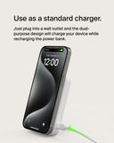 بنك طاقة بيلكين لاسلكي بتقنية Qi2 بدقة 8K مع حامل قابل للطي، لون أبيض
