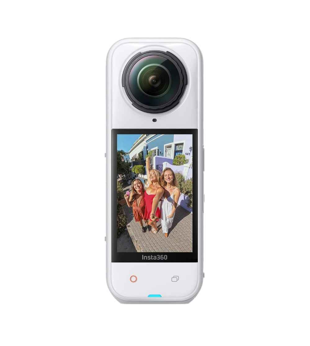 Insta360 X5 Stand Alone| 15M Waterproof 8K 360 Action Camera, Dual 1/1.28" Sensor, Low Light Capture, Wind Guard, Replaceable Lens, 185 Mins Battery Life, AI Editing, Auto Stabilization - Satin White