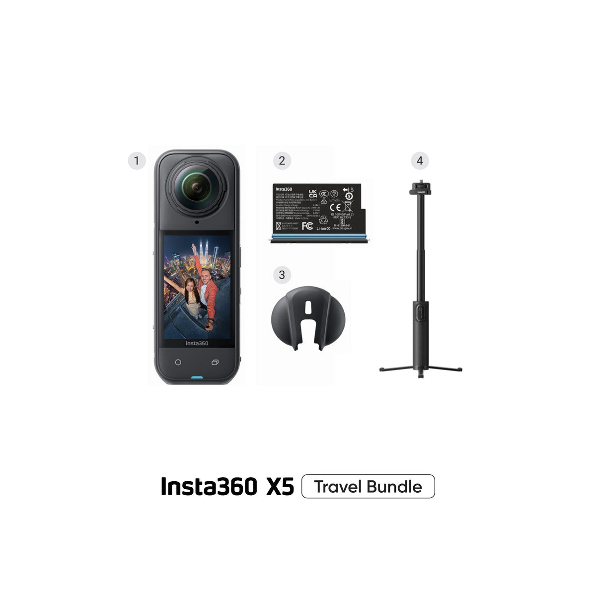 Insta360 X5 Travel Bundle - Black