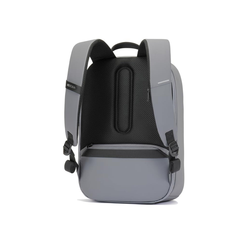 XD Design Bobby Edge| Anti-Theft Backpack, Laptop & Tablet Travel Bag, RPET, Hidden Zipper, Cut Resistant, RFID Protected Pocket, Multi Compartments & Water Repellant - Grey