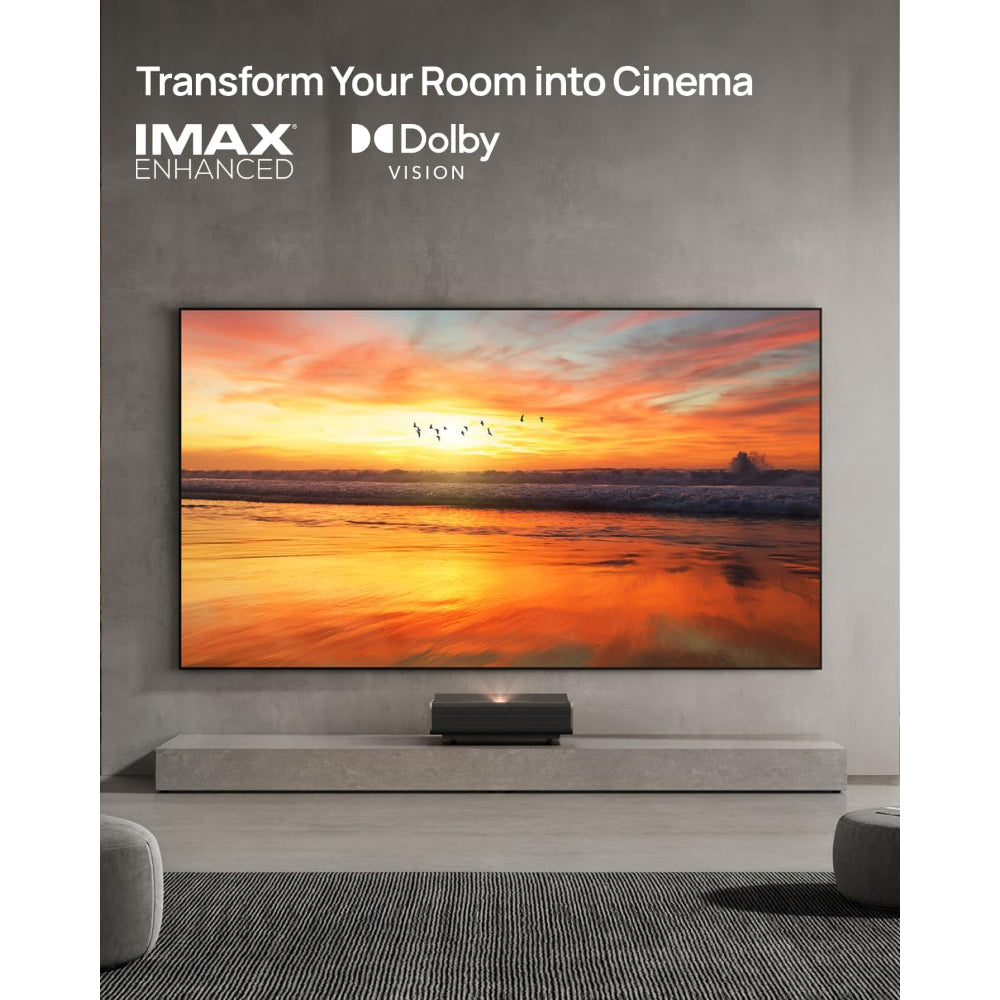 XGIMI AURA 2 (New)| 4K Ultra Short Throw Laser Projector, Google TV OS w/ Built-in Netflix, Prime Video, YouTube, 2760 ANSI Lumens, 60W Harman/Kardon Speakers Dolby ATMOS, Theater-Like Performance