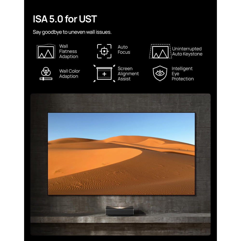 XGIMI AURA 2 (New)| 4K Ultra Short Throw Laser Projector, Google TV OS w/ Built-in Netflix, Prime Video, YouTube, 2760 ANSI Lumens, 60W Harman/Kardon Speakers Dolby ATMOS, Theater-Like Performance