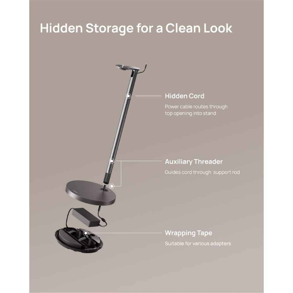XGIMI Floor Stand Ultra | Universal 1/4-Inch Projector Stand, Cable Management, 10kg Load, for Horizon and Horizon 20 Series, Elephant Grey