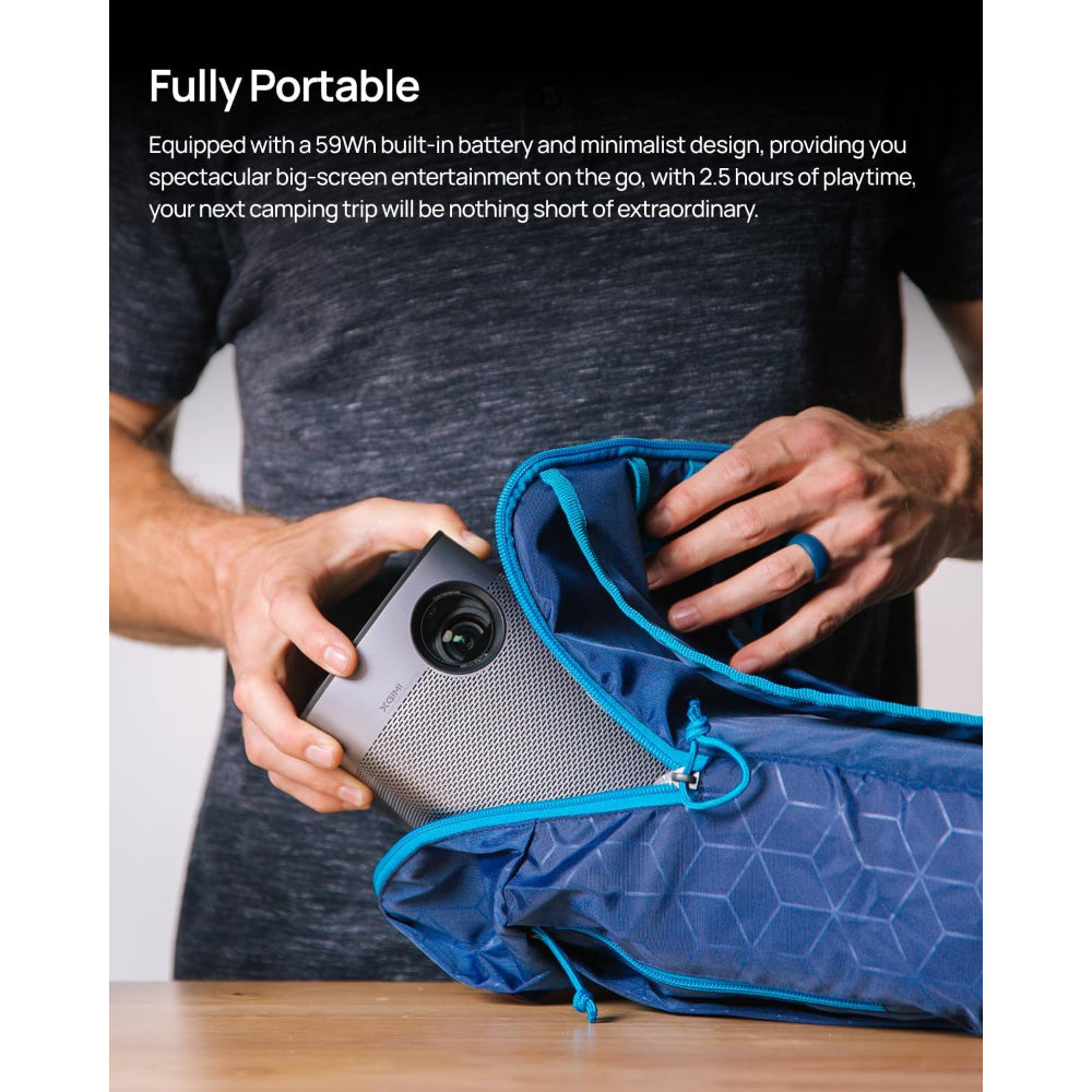 XGIMI Halo+ Google TV portable projector, detail view