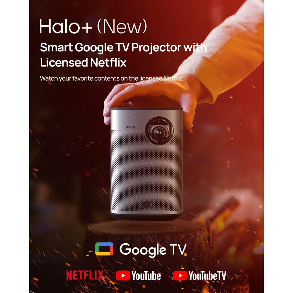 XGIMI Halo+ Google TV portable projector, front view