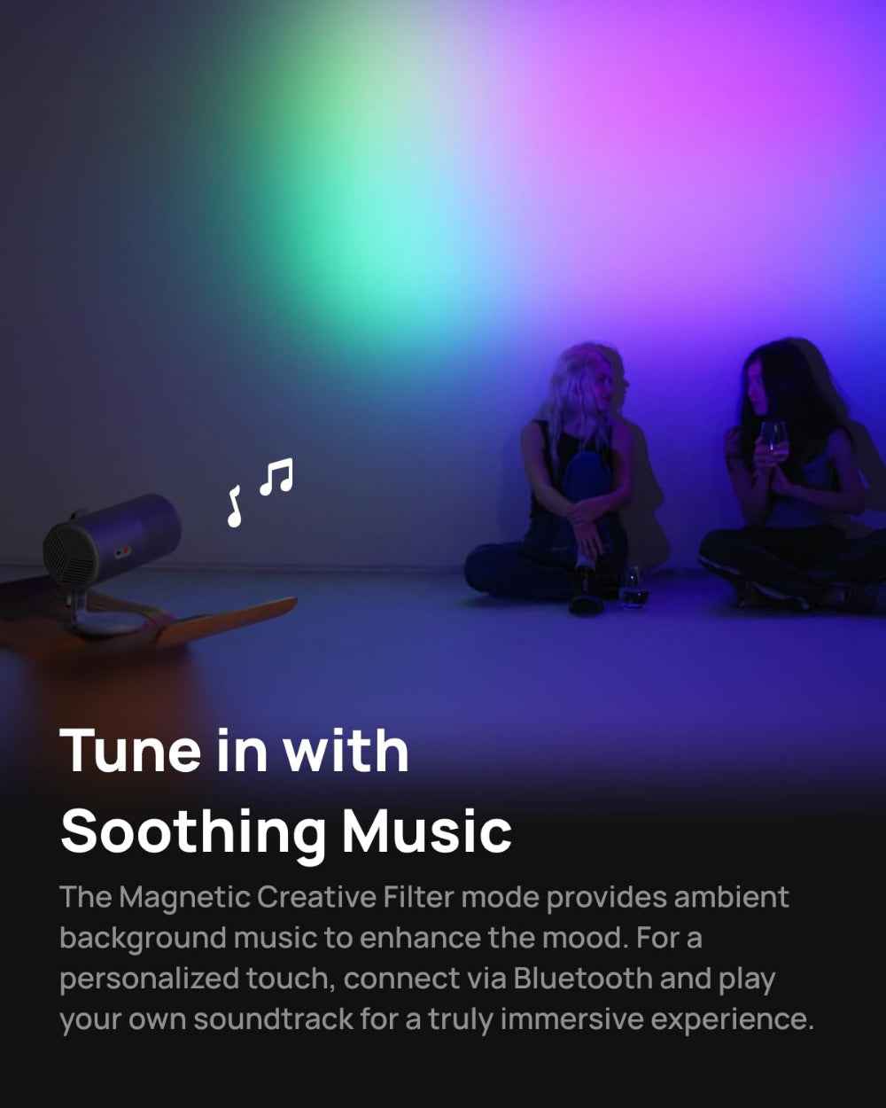 XGIMI Magnetic Creative Filters| For Ambient & Immersive Experience w/ Quick Snap-On Assembly, With Built-in Ambient Music, Wave Gesture Control, for XGIMI Mogo 4 Series - 3pk