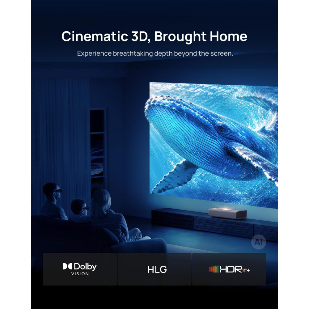 XGIMI MIRA Pro — 4K Short Throw Projector | Triple Laser | Google TV | Dolby Vision | Harman Kardon Sound