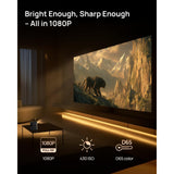 XGIMI MOGO 2 PRO GTV| Full hd Portable Projector, Google TV OS w/ Netflix, 516 ANSI Lumens, Up to 200" Screen Size, 2x 8W Dolby Audio Speakers, Powerbank Supported, for Home/Office/Camping/Travel