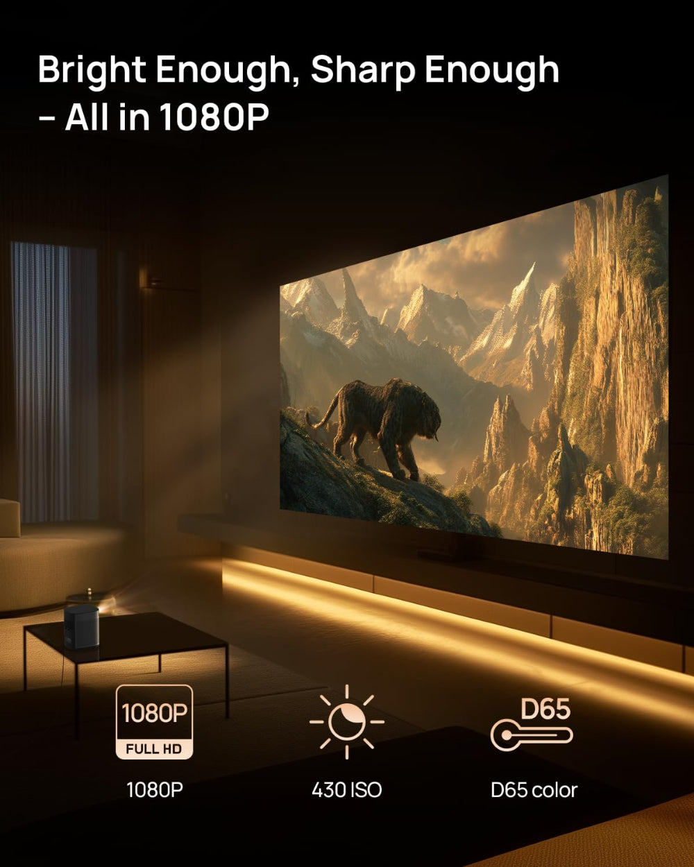 جهاز عرض XGIMI MoGo 2 Pro مع حامل متعدد الزوايا