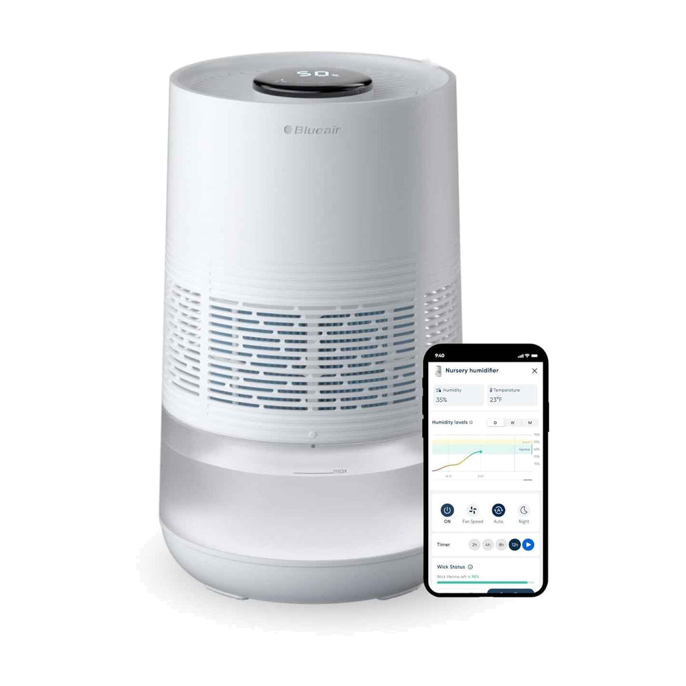 BLUEAIR InvisibleMist H35i Air Humidifier| 360° Design, Touchscreen Interface, Air and Water Purifier up to 48Hrs, Smart Filter Monitoring, for Home/Office Use, Up to 500 sqf Room size - White (Copy)