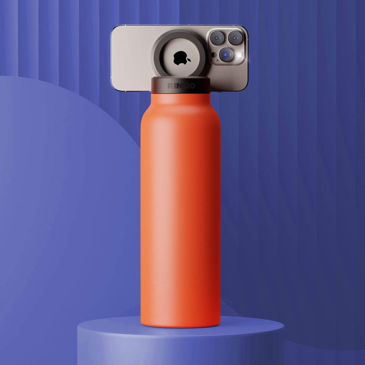 Ringo MagSafe Water Bottle + Free Magnetic Booster Ring - 709ml (24oz) / 946ml (32oz) -  Orange