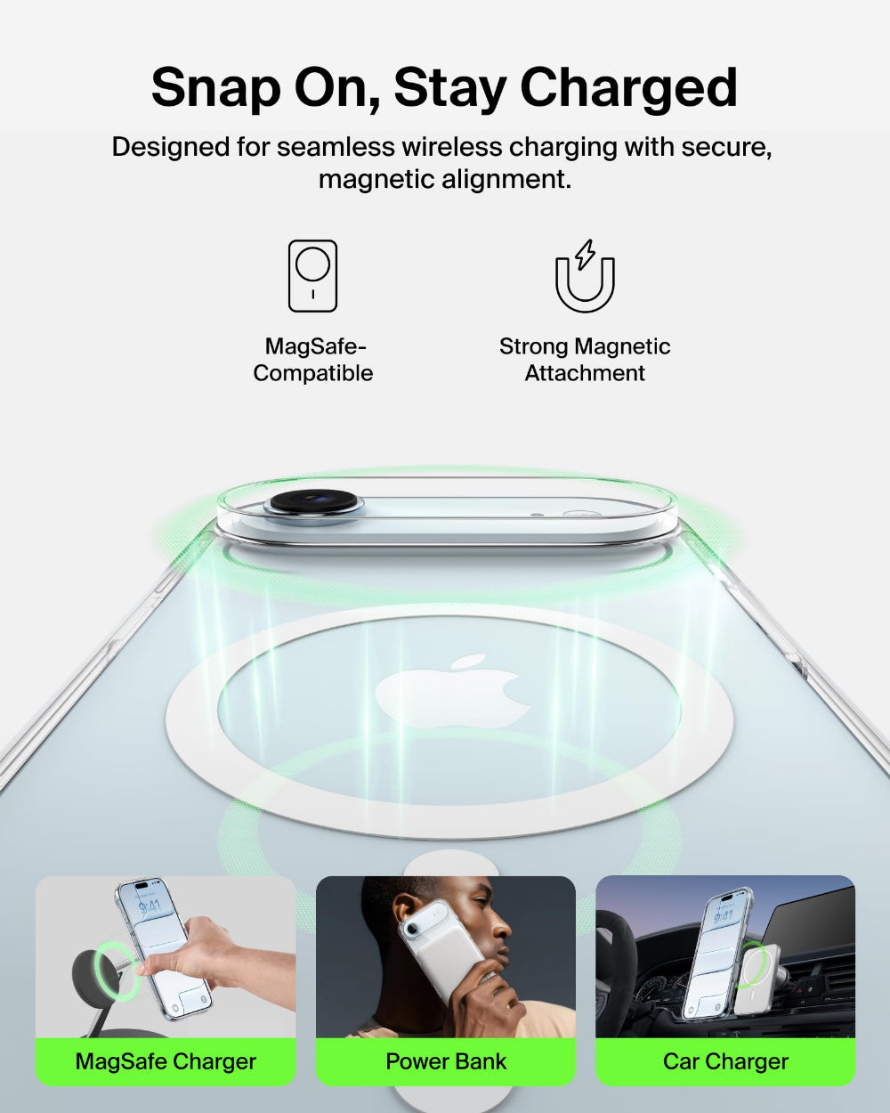 جراب شفاف من بيلكين لهاتف آيفون 17 إير شيرفورس الشفاف