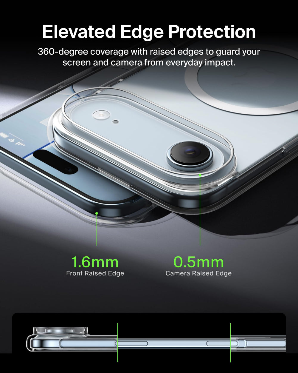 جراب شفاف من بيلكين لهاتف آيفون 17 إير شيرفورس الشفاف