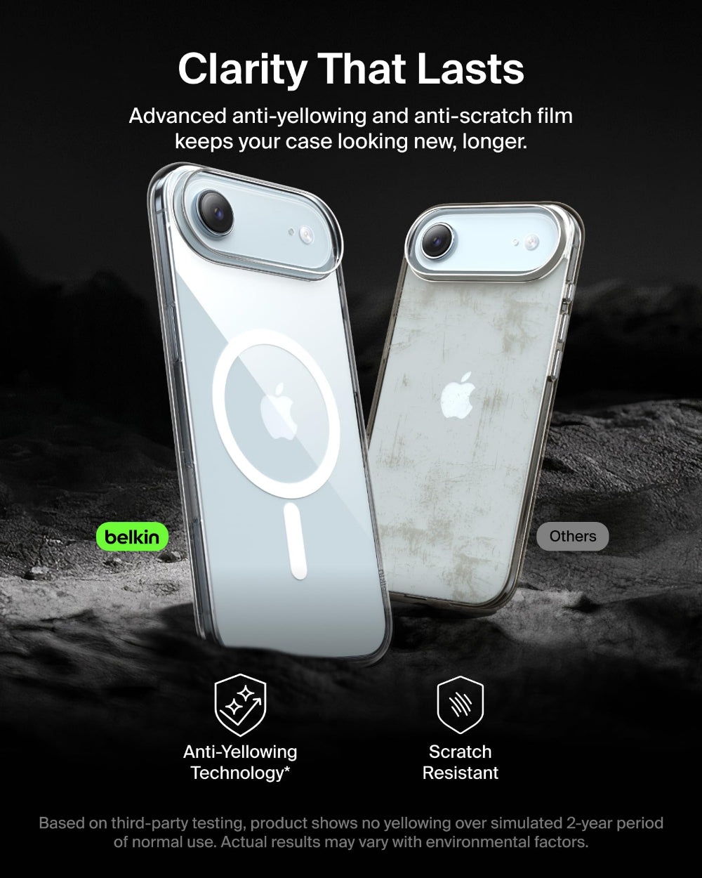 جراب شفاف من بيلكين لهاتف آيفون 17 إير شيرفورس الشفاف