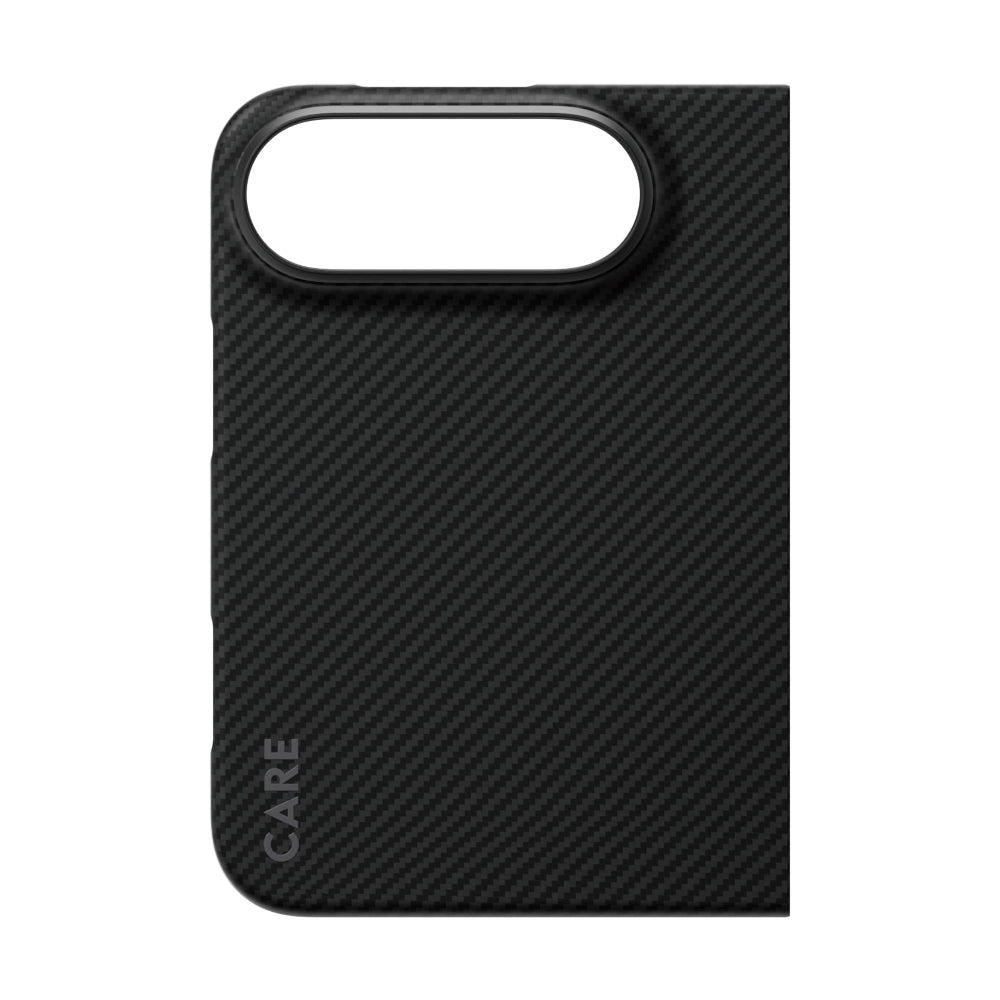 CARE by PanzerGlass Discovery Case for iPhone Duo | MagSafe, Premium Aramid Fiber, Steel Shock Protection, Ultra-Thin & Lightweight, Black & Grey