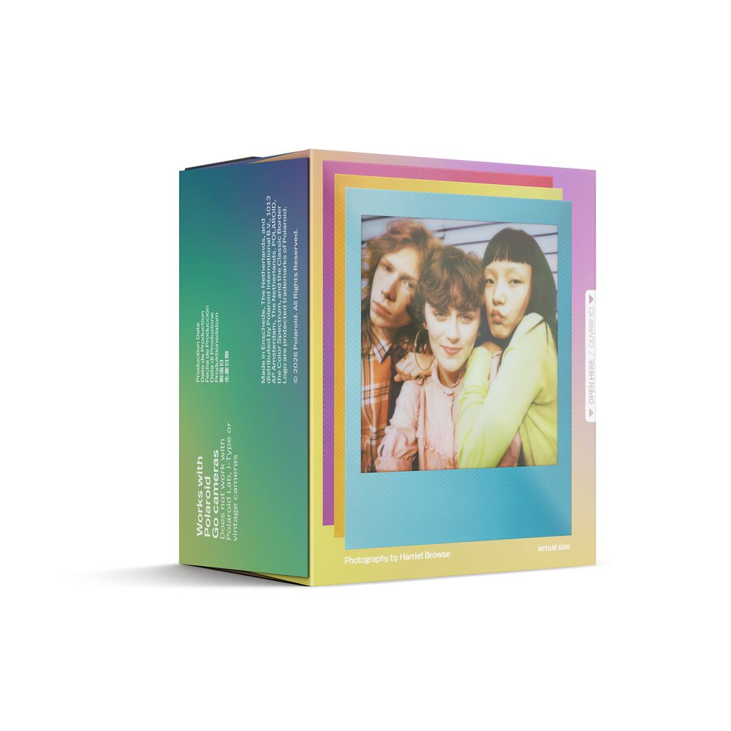 Polaroid Go Color Instant Film Double Pack | 16 Photos, Gradient Frames, 10-15 Min Development, Pocket-Size Analog Film, Compatible with All Polaroid Go Series Cameras