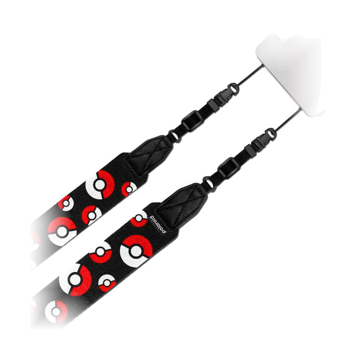 Polaroid Camera Strap Pokémon Edition | Adjustable 125cm Flat Shoulder/Neck Strap, Polyester & Cotton, Plastic Quick Release, for Go Gen 3, Now, Now+, Flip & I-2 Cameras, Poké Ball Design