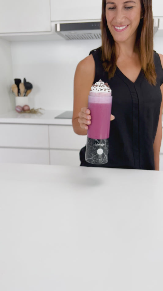BLENDJET V2 Portable Blender - World's Most Powerful Compact 16Oz BPA Free Blender - Print - Black Marble