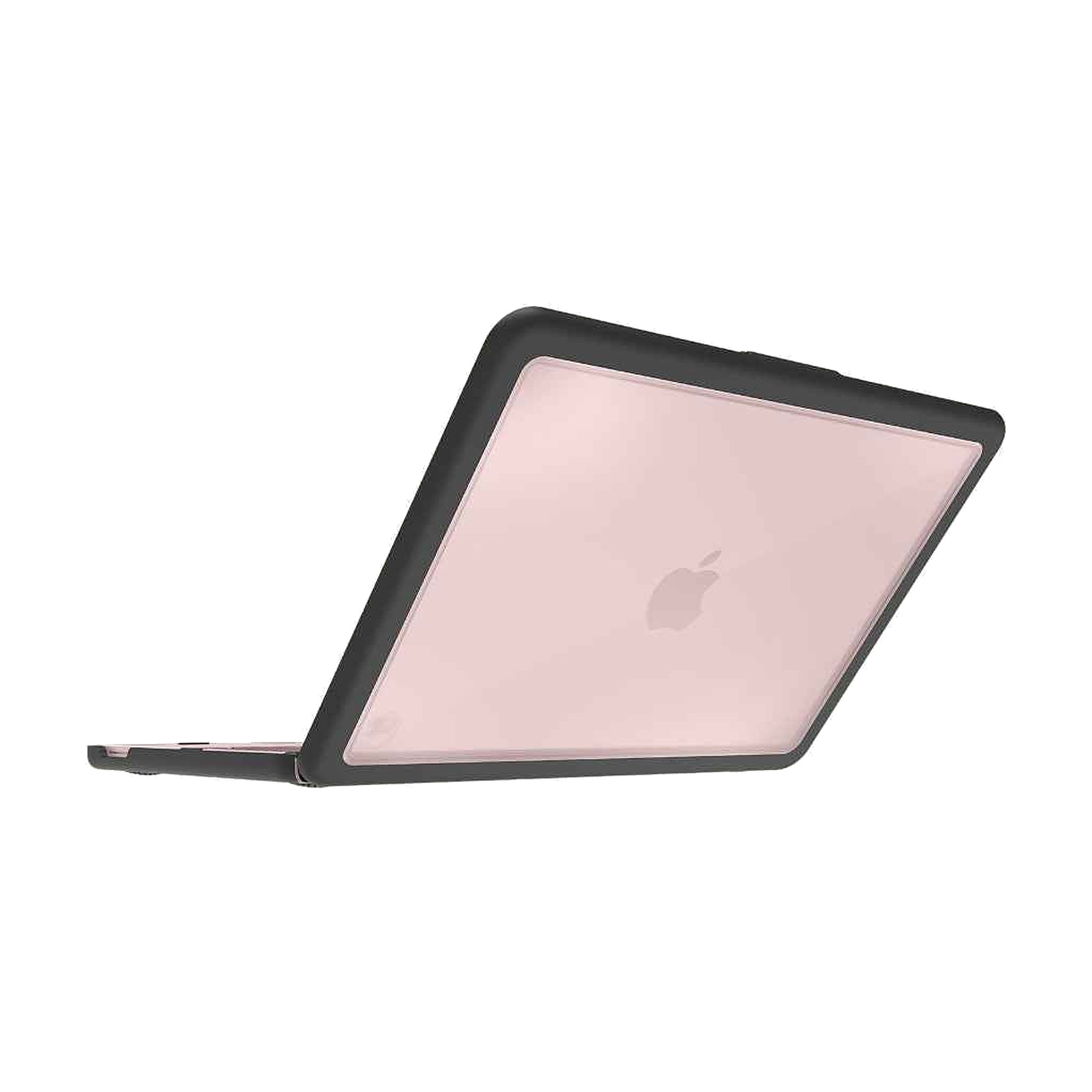 STM Dux Ultra Case for MacBook Neo | Drop Protection Rugged Clear Cover, Snap-On Easy to Install with Textured Rubber Feet, Open Hinge AirFlow Design, for Students & Professionals - Black Frame