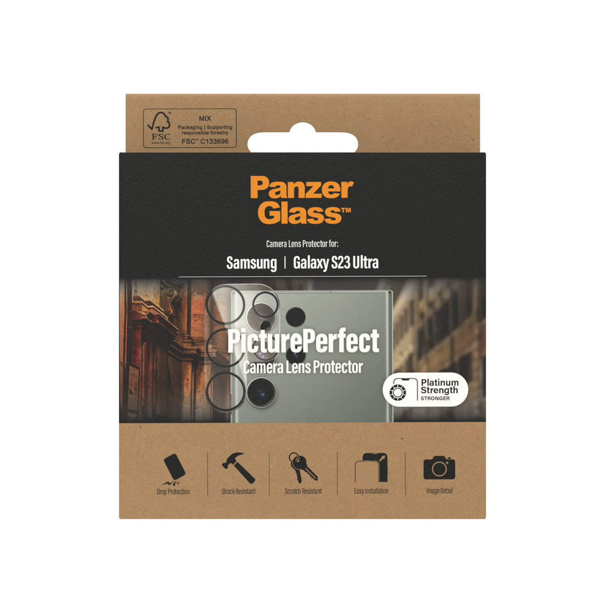 PANZERGLASS Camera Lens Protector for Samsung Galaxy S23 Ultra - Clear