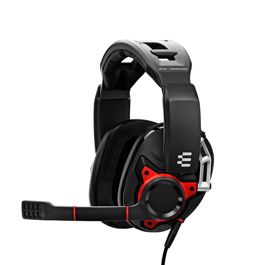 EPOS GSP 600 Closed Acoustic Gaming Headset - Black/Red