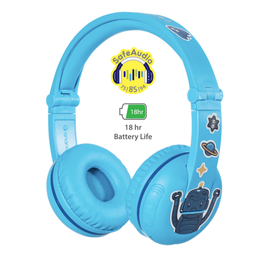 [OPEN BOX] BUDDYPHONES PLAY Wireless Bluetooth Headphones for Kids - Blue